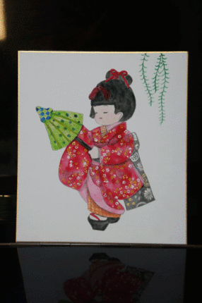 色紙に描く女の子 Minoriのアートギャラリー